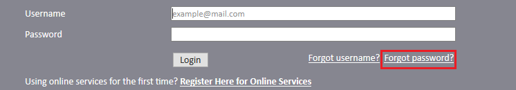 forgot password link