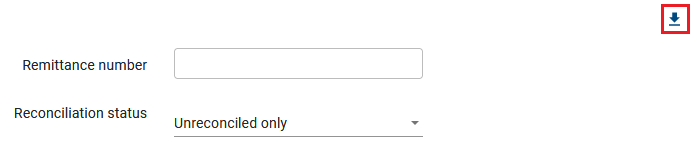Payment history screen showing Download link
